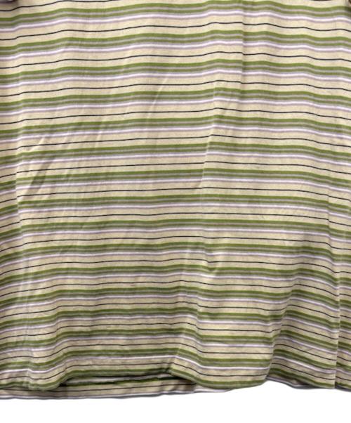 AURALEE（オーラリー）AURALEE (オーラリー) HARD TWIST COTTON BORDER TEE BEIGE BORDER サイズ:3の古着・服飾アイテム