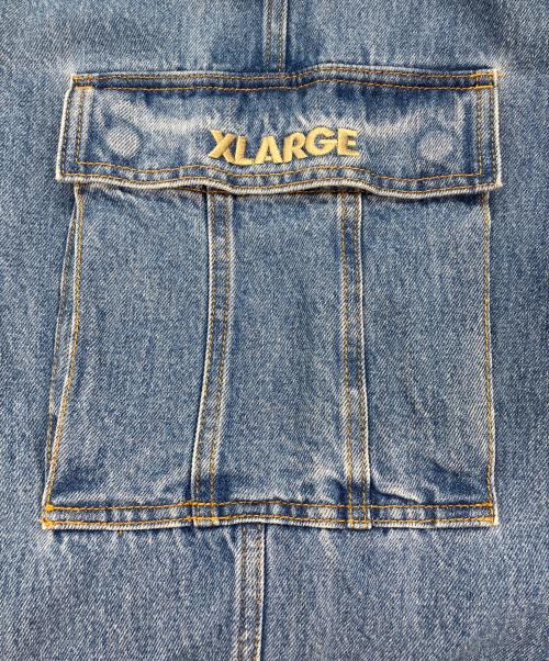 X-LARGE（エクストララージ）X-LARGE (エクストララージ) デニムカーゴパンツ インディゴ サイズ:34インチの古着・服飾アイテム