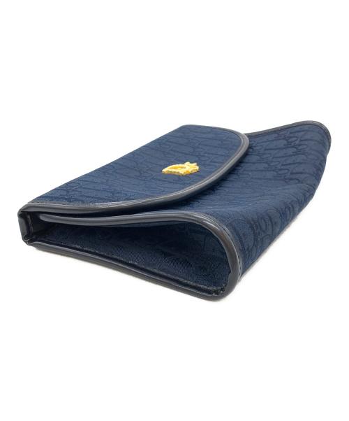 Christian Dior（クリスチャン ディオール）Christian Dior (クリスチャン ディオール) トロッター柄チェーンショルダーバッグ ネイビーの古着・服飾アイテム