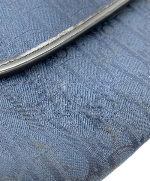 Christian Dior（クリスチャン ディオール）Christian Dior (クリスチャン ディオール) トロッター柄チェーンショルダーバッグ ネイビーの古着・服飾アイテム