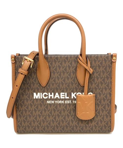 MICHAEL KORS（マイケル・コース）MICHAEL KORS (マイケルコース) MKシグネチャー 2WAYバッグ ブラウンの古着・服飾アイテム