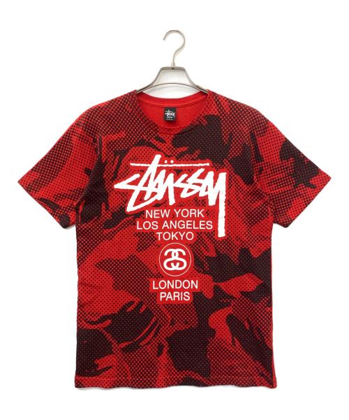 stussy（ステューシー）stussy (ステューシー) グラフィックロゴTシャツ レッド サイズ:Mの古着・服飾アイテム