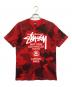 stussy（ステューシー）の古着「グラフィックロゴTシャツ」｜レッド