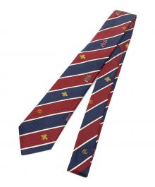 GUCCI（グッチ）の古着「ネクタイ SYMBOLS MOTIF」｜ネイビー×レッド