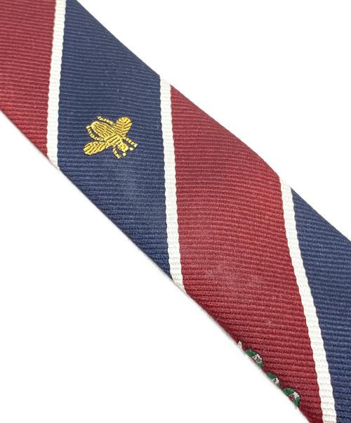 GUCCI（グッチ）GUCCI (グッチ) ネクタイ SYMBOLS MOTIF ネイビー×レッド サイズ:148×7cmの古着・服飾アイテム