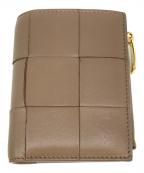 BOTTEGA VENETAボッテガベネタ）の古着「イントレチャート 2つ折り財布」｜ブラウン