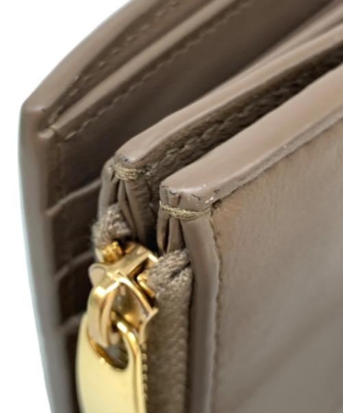 BOTTEGA VENETA（ボッテガベネタ）BOTTEGA VENETA (ボッテガベネタ) イントレチャート 2つ折り財布 ブラウンの古着・服飾アイテム