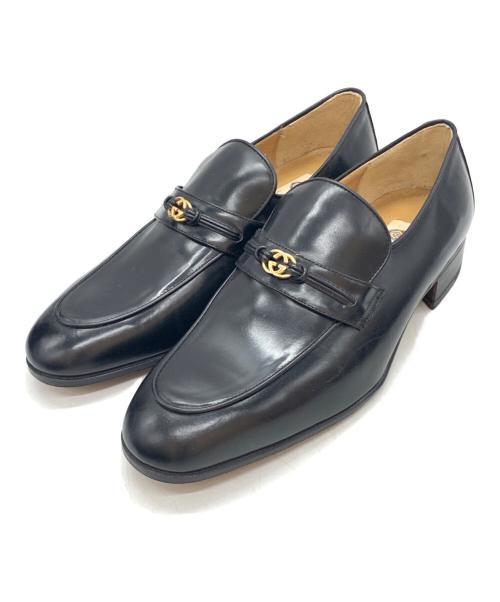 GUCCI（グッチ）GUCCI (グッチ) インターロッキングG ローファー ブラック サイズ:M(40.5)の古着・服飾アイテム