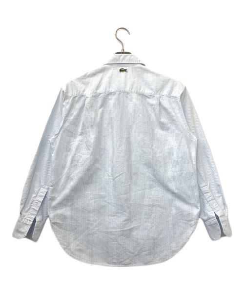 LACOSTE（ラコステ）LACOSTE (ラコステ) カラーブロックストライプシャツ ブルー サイズ:34の古着・服飾アイテム