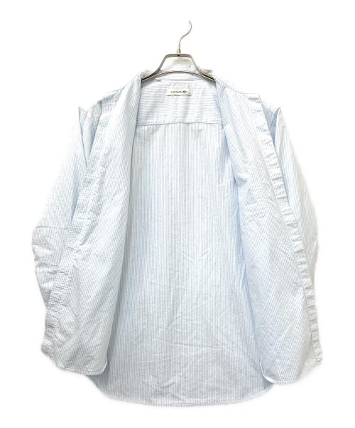 LACOSTE（ラコステ）LACOSTE (ラコステ) カラーブロックストライプシャツ ブルー サイズ:34の古着・服飾アイテム