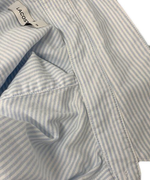LACOSTE（ラコステ）LACOSTE (ラコステ) カラーブロックストライプシャツ ブルー サイズ:34の古着・服飾アイテム