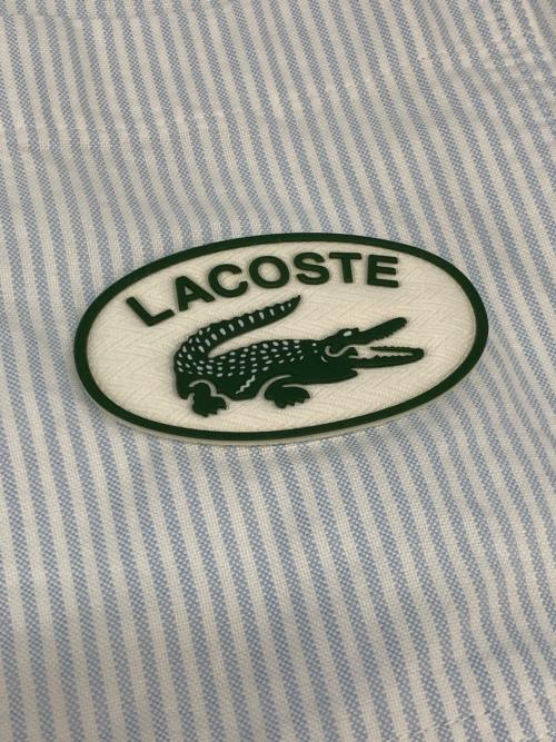 LACOSTE（ラコステ）LACOSTE (ラコステ) カラーブロックストライプシャツ ブルー サイズ:34の古着・服飾アイテム