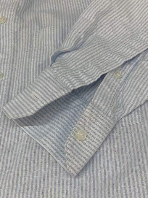 LACOSTE（ラコステ）LACOSTE (ラコステ) カラーブロックストライプシャツ ブルー サイズ:34の古着・服飾アイテム