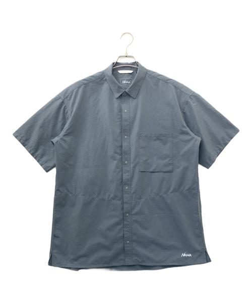 NANGA（ナンガ）NANGA (ナンガ) AIR CLOTH COMFY S/S SHIRT 半袖シャツ グレー サイズ:Lの古着・服飾アイテム