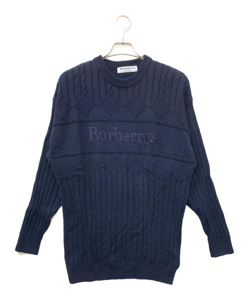 Burberry's（バーバリー）Burberry's (バーバリーズ) 厚手ニット ネイビー サイズ:Mの古着・服飾アイテム