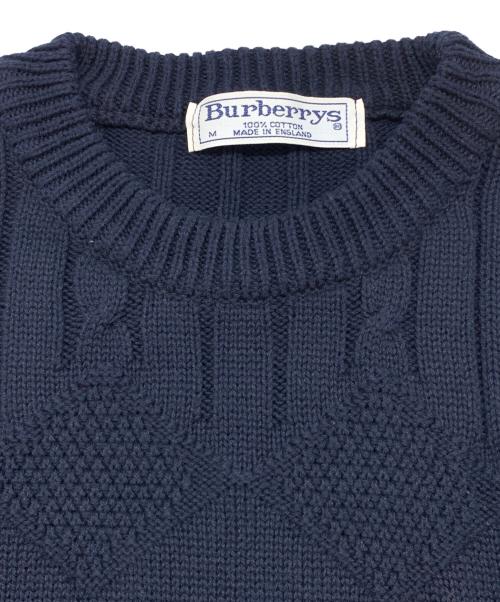 Burberry's（バーバリー）Burberry's (バーバリーズ) 厚手ニット ネイビー サイズ:Mの古着・服飾アイテム