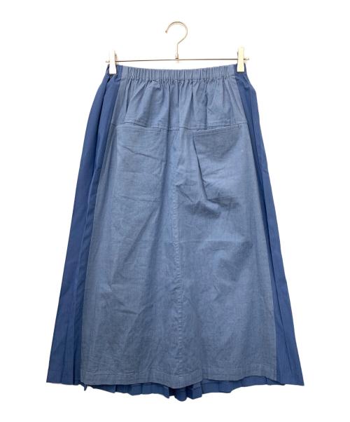 crescent duo（クレッシェントデュオ）CRESCENT DUO (クレッシェントデュオ) プリーツスカート ブルー サイズ:Mの古着・服飾アイテム