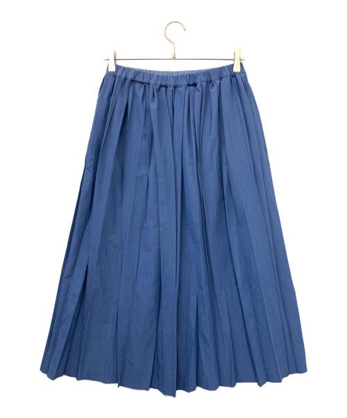 crescent duo（クレッシェントデュオ）CRESCENT DUO (クレッシェントデュオ) プリーツスカート ブルー サイズ:Mの古着・服飾アイテム