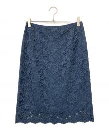 UNITED ARROWS（ユナイテッドアローズ）の古着「レーススカート」｜ネイビー