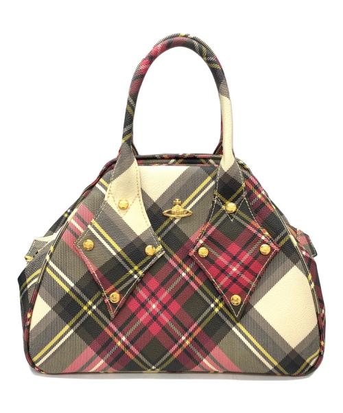 Vivienne Westwood（ヴィヴィアンウエストウッド）Vivienne Westwood (ヴィヴィアンウエストウッド) ハンドバッグ ベージュ×ピンクの古着・服飾アイテム