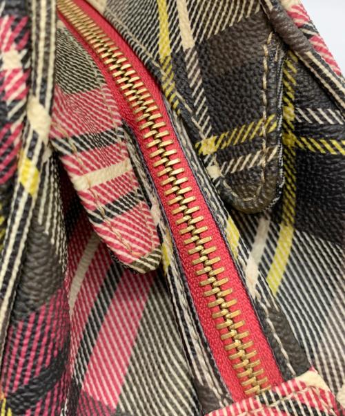 Vivienne Westwood（ヴィヴィアンウエストウッド）Vivienne Westwood (ヴィヴィアンウエストウッド) ハンドバッグ ベージュ×ピンクの古着・服飾アイテム