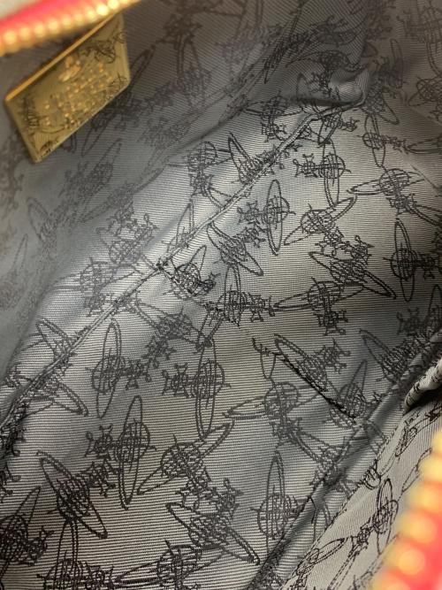 Vivienne Westwood（ヴィヴィアンウエストウッド）Vivienne Westwood (ヴィヴィアンウエストウッド) ハンドバッグ ベージュ×ピンクの古着・服飾アイテム