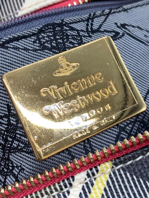 Vivienne Westwood（ヴィヴィアンウエストウッド）Vivienne Westwood (ヴィヴィアンウエストウッド) ハンドバッグ ベージュ×ピンクの古着・服飾アイテム