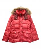 BURBERRY BLUE LABELバーバリーロンドンブルーレーベル）の古着「ダウンジャケット」｜レッド