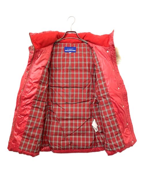 BURBERRY BLUE LABEL（バーバリーロンドンブルーレーベル）BURBERRY BLUE LABEL (バーバリーロンドンブルーレーベル) ダウンジャケット レッド サイズ:38の古着・服飾アイテム