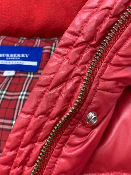 BURBERRY BLUE LABEL（バーバリーロンドンブルーレーベル）BURBERRY BLUE LABEL (バーバリーロンドンブルーレーベル) ダウンジャケット レッド サイズ:38の古着・服飾アイテム