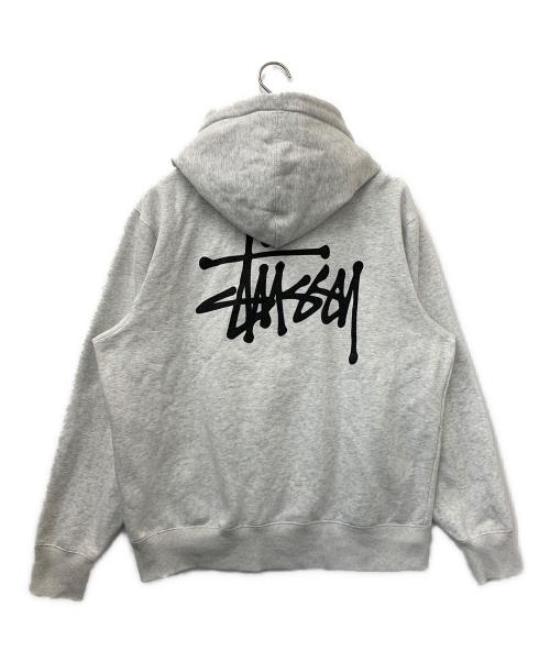 stussy（ステューシー）stussy (ステューシー) バックロゴジップパーカー グレー サイズ:XLの古着・服飾アイテム