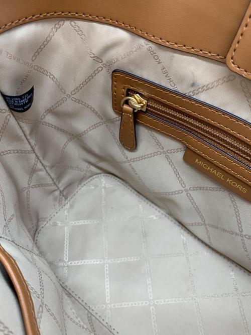 MICHAEL KORS（マイケル・コース）MICHAEL KORS (マイケルコース) MAEVE スモール コンバーチブル オープントート ホワイト×ブラウンの古着・服飾アイテム