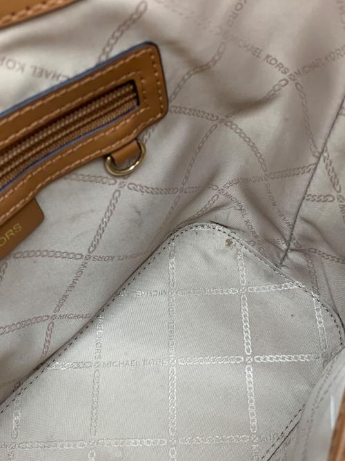 MICHAEL KORS（マイケル・コース）MICHAEL KORS (マイケルコース) MAEVE スモール コンバーチブル オープントート ホワイト×ブラウンの古着・服飾アイテム