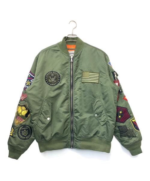 SMOKE RISE（スモークライズ）SMOKE RISE (スモークライズ) MA-1ジャケット カーキ サイズ:2XLの古着・服飾アイテム