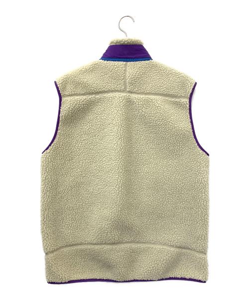 Patagonia（パタゴニア）Patagonia (パタゴニア) Classic Retro X Fleece Vest ベージュ×パープル サイズ:Lの古着・服飾アイテム