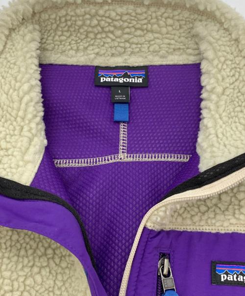 Patagonia（パタゴニア）Patagonia (パタゴニア) Classic Retro X Fleece Vest ベージュ×パープル サイズ:Lの古着・服飾アイテム