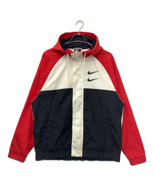 NIKE（ナイキ）NIKE (ナイキ) フーディウーブンジャケット ブラック×レッド サイズ:Lの古着・服飾アイテム