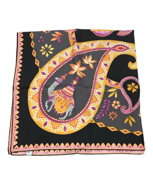 Salvatore Ferragamo（サルヴァトーレ フェラガモ）Salvatore Ferragamo (サルヴァトーレ フェラガモ) シルクスカーフ グレーの古着・服飾アイテム