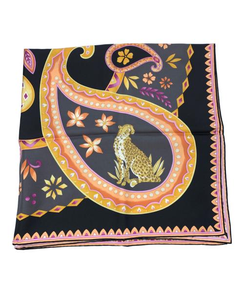 Salvatore Ferragamo（サルヴァトーレ フェラガモ）Salvatore Ferragamo (サルヴァトーレ フェラガモ) シルクスカーフ グレーの古着・服飾アイテム