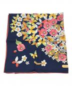 Salvatore Ferragamoサルヴァトーレ フェラガモ）の古着「シルクスカーフ」｜ネイビー