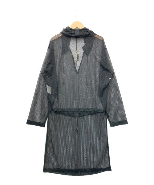 JIL SANDER（ジルサンダー）JIL SANDER (ジルサンダー) プルオーバー ロングメッシュパーカー ブラック サイズ:34の古着・服飾アイテム