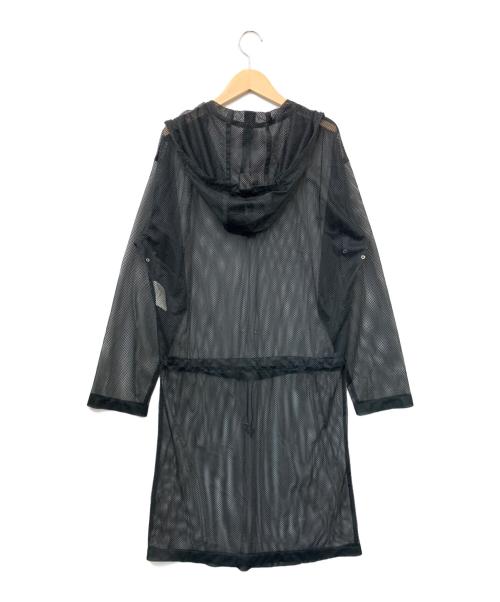 JIL SANDER（ジルサンダー）JIL SANDER (ジルサンダー) プルオーバー ロングメッシュパーカー ブラック サイズ:34の古着・服飾アイテム