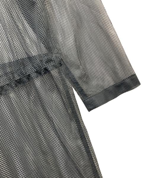 JIL SANDER（ジルサンダー）JIL SANDER (ジルサンダー) プルオーバー ロングメッシュパーカー ブラック サイズ:34の古着・服飾アイテム