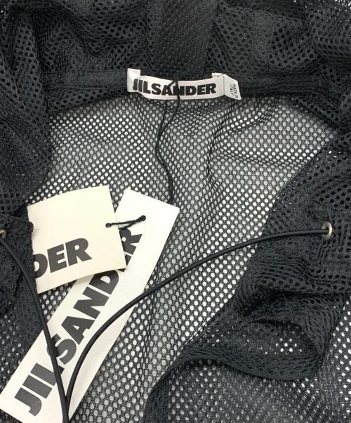 JIL SANDER（ジルサンダー）JIL SANDER (ジルサンダー) プルオーバー ロングメッシュパーカー ブラック サイズ:34の古着・服飾アイテム