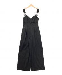 Ameri（アメリ）の古着「MEDI CORD SUSPENDER WIDE PANTS」｜ブラック