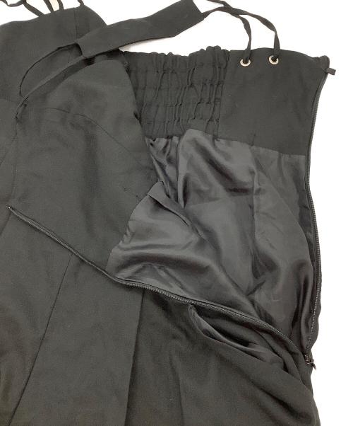 Ameri（アメリ）AMERI (アメリ) MEDI CORD SUSPENDER WIDE PANTS ブラック サイズ:Mの古着・服飾アイテム