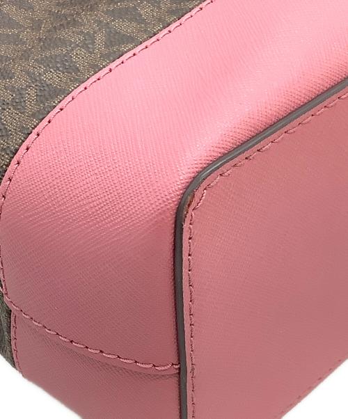 MICHAEL KORS（マイケル・コース）MICHAEL KORS (マイケルコース) 2WAYバッグ ブラウン×ピンクの古着・服飾アイテム