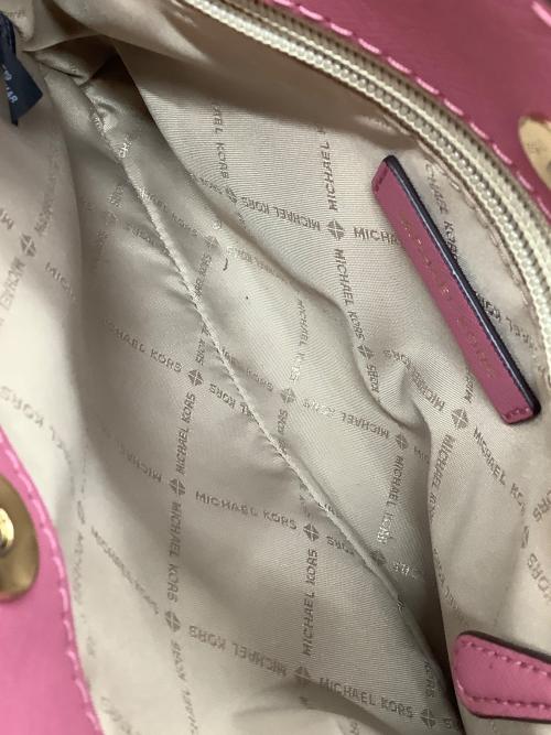 MICHAEL KORS（マイケル・コース）MICHAEL KORS (マイケルコース) 2WAYバッグ ブラウン×ピンクの古着・服飾アイテム