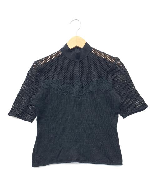 Christian Dior（クリスチャン ディオール）Christian Dior (クリスチャン ディオール) 半袖ニット ブラック サイズ:Lの古着・服飾アイテム