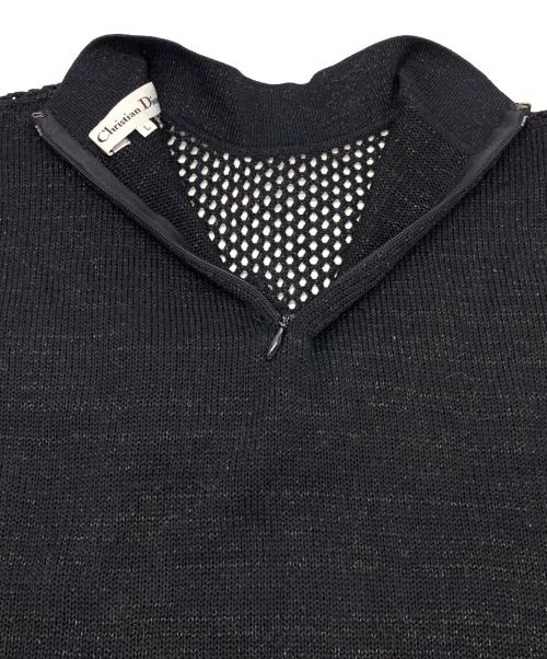 Christian Dior（クリスチャン ディオール）Christian Dior (クリスチャン ディオール) 半袖ニット ブラック サイズ:Lの古着・服飾アイテム